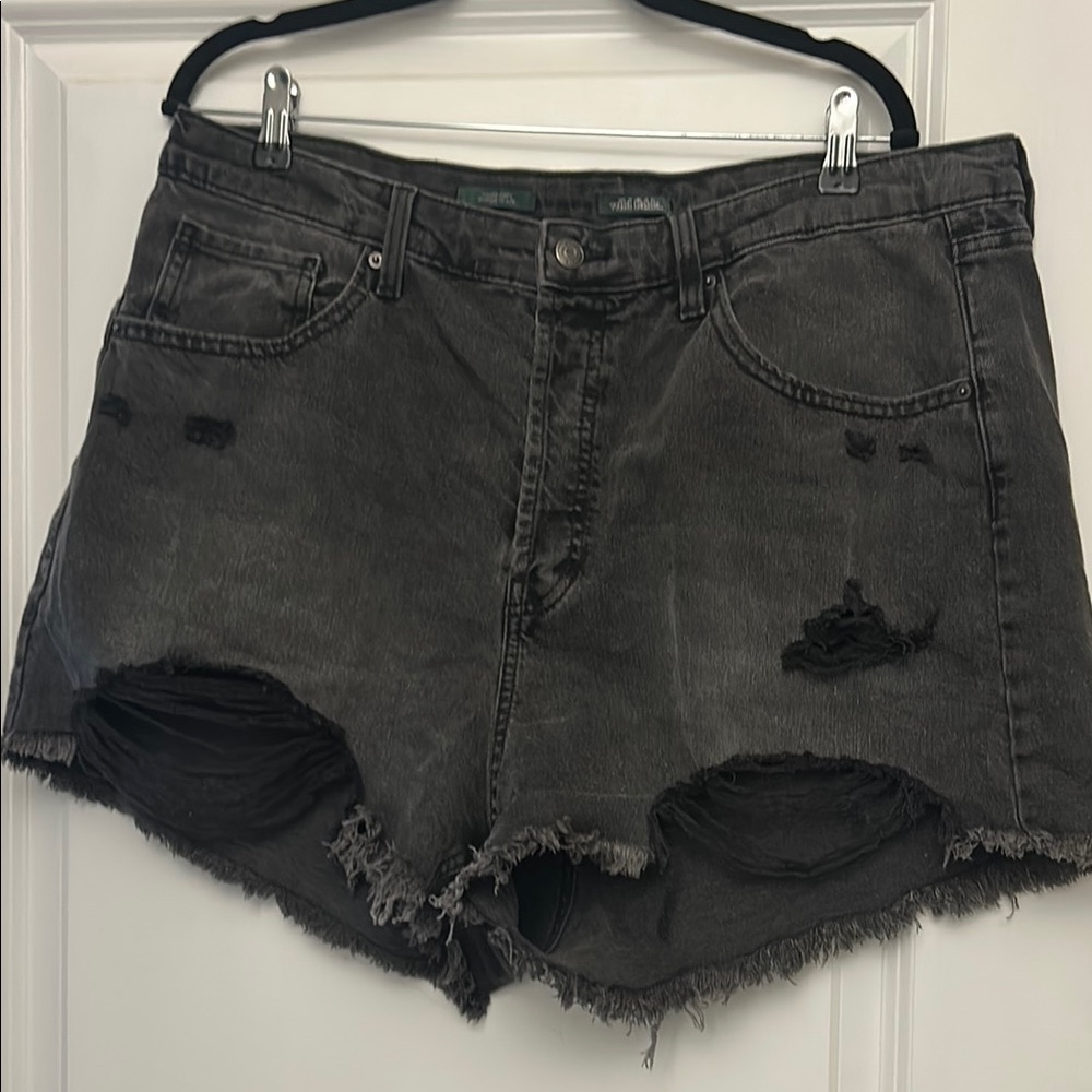 Wild Fable Charcoal Distressed Jean Shorts